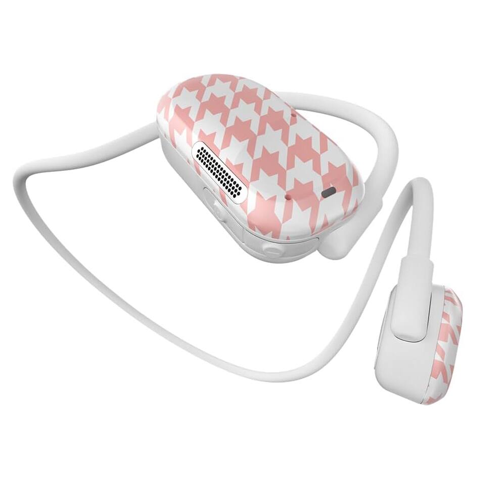 Front. Purity - Purity Air Open Ear Headphones – Air Conduction Wireless Bluetooth Earbuds with Noise Cancelling Mic - Pastel Houndstooth.