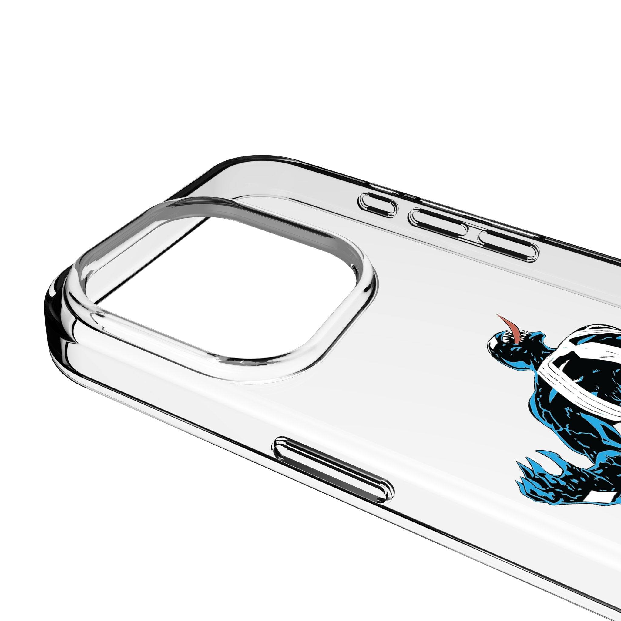 Left. Keyscaper - Marvel Badge Clear Phone Case - Apple iPhone 13 Mini - Venom 1.