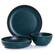 Alt View 1. Gibson - Gibson Home Rockabye 12 Piece Melamine Dinnerware Set in Dark Teal - Dark Teal.