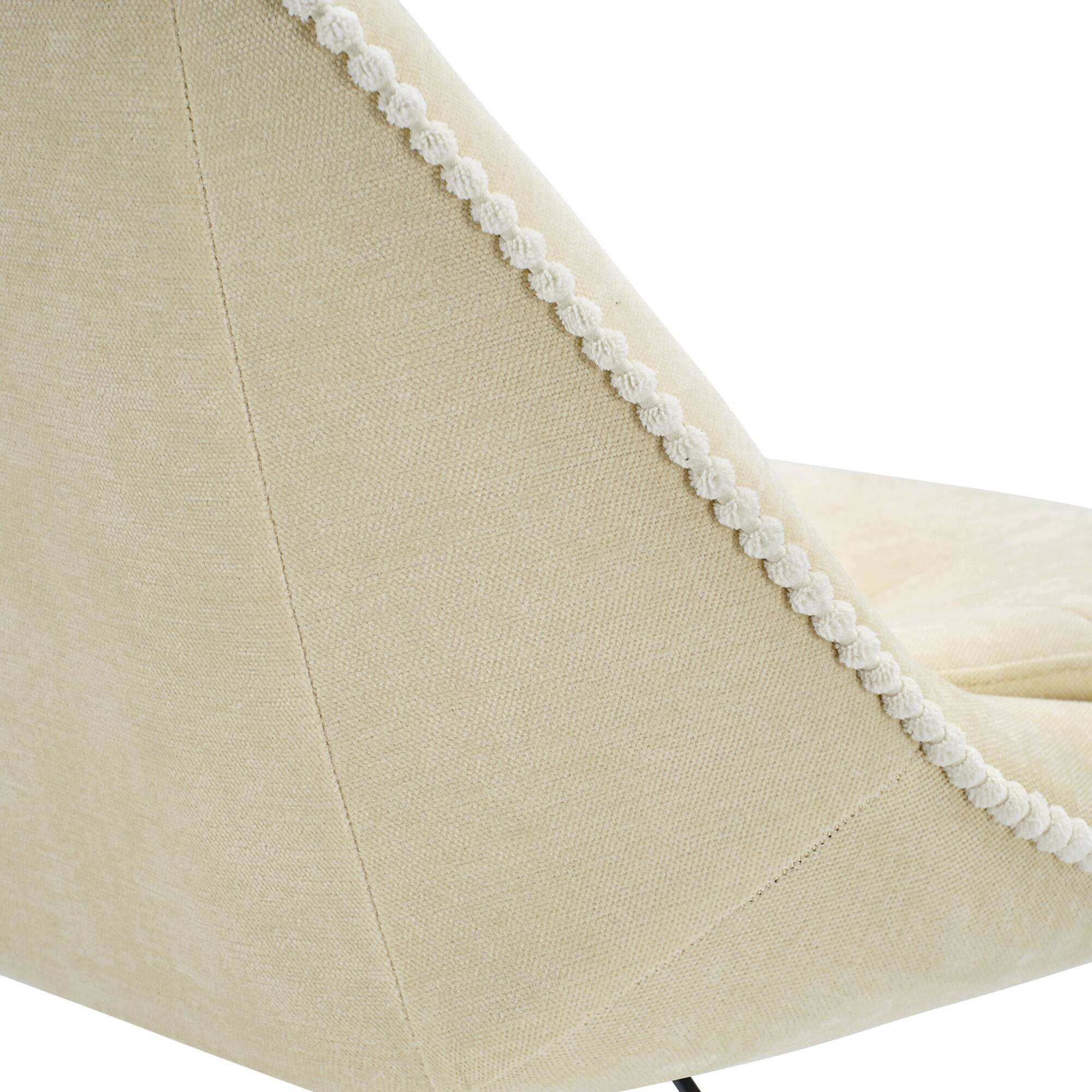 Alt View 6. KERDOM - Swivel Bar Chairs Set of 2, Height Adjustable Counter Stools with Footrest, Linen Upholstered Barstools Counter Height - Beige.