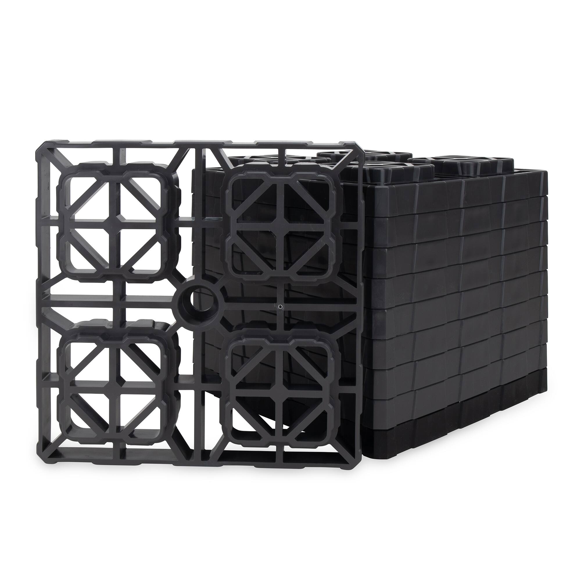 Front. Camco - Camco 10 Pack Fasten XL RV Leveling Blocks, Interlocking Design, 10.5" x 10.5".
