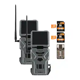 Spypoint - FLEX-S DARK 40MP Cellular Trail Cam Solar Powered 1080p - Gray (2 Pack)