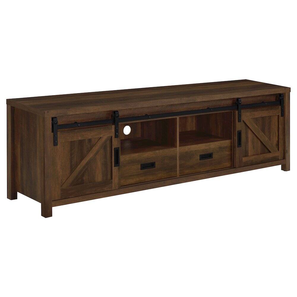 Coaster Co. of America - Madra 2-door Engineered Wood 79" TV Stand Dark Pine - Green