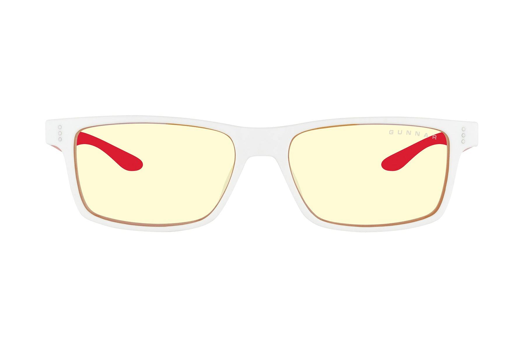 Alt View 4. GUNNAR - GUNNAR Gaming Glasses  - St. Jude Vertex, Red White, Amber Lens - Blue Light Blocking, Relieve Dry Eye, Anti Glare - Red/White.