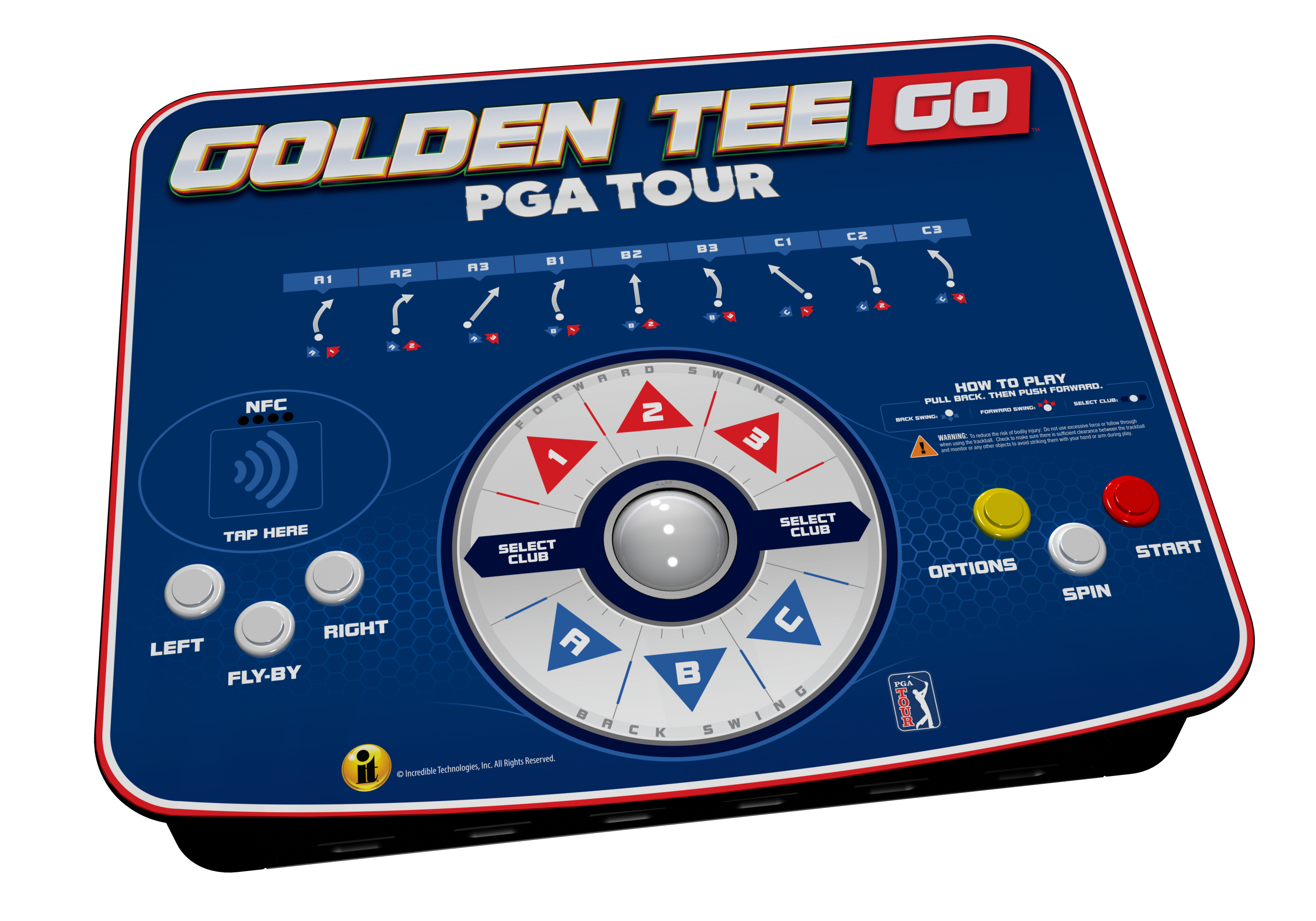 Golden Tee Riser Incredible Technologies GOLDEN TEE GO PGA TOUR PORTABLE ARCADE MACHINE ...