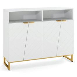 Kadyn - Modern 4-Door Sideboard Cabinet with Adjustable Interior Shelves - White