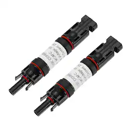 Unique Bargains - 2pcs 25A Solar Fuse Holder Inline 1000V IP67 Waterproof Male/Female Connector with Fuse for PV System - Black