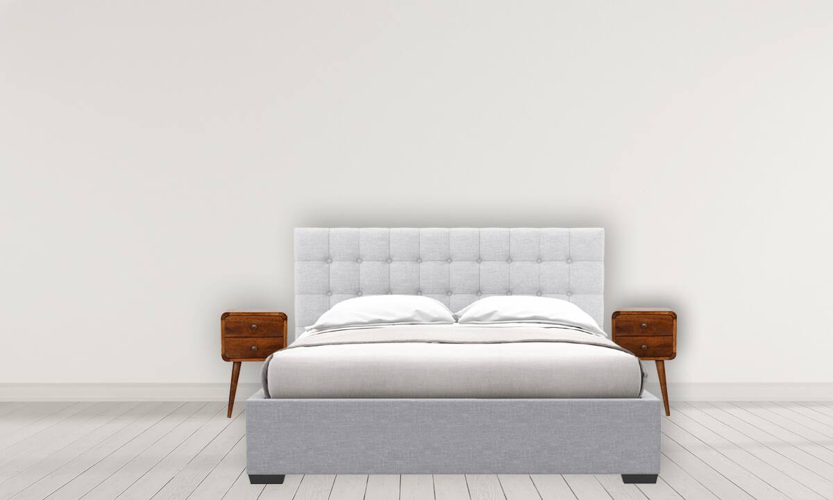 Alt View 6. Artisan Furniture - Artisan Furniture Solid Wood Mini Chestnut Curved Nightstand, 2 Drawers, Nordic legs, Brown - Chestnut.