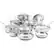 Front. Cuisinart - Chef's Classic Stainless 17 Piece Cookware Set 77-17N - Stainless Steel.
