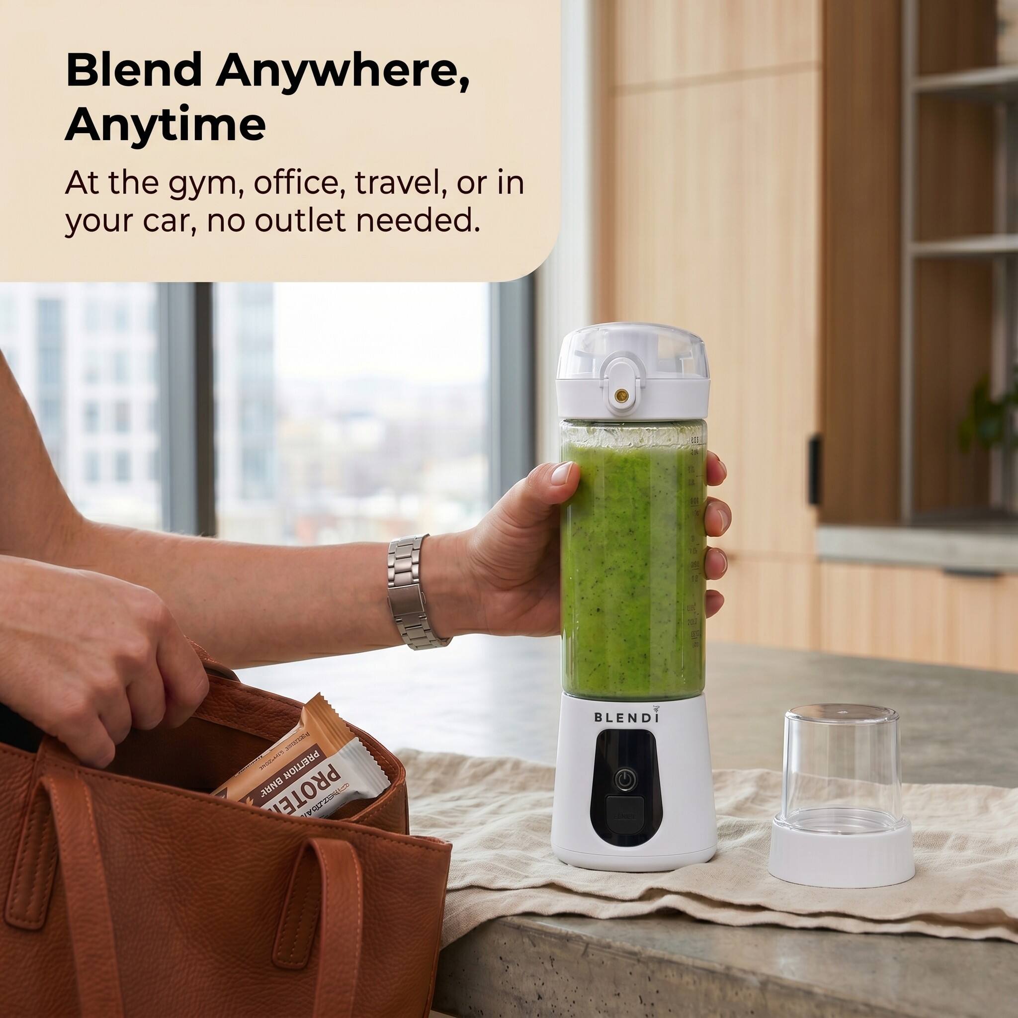 Blend Anywhere, Anytime

At the gym, office, travel, or in your car, no outlet needed.

AMDRIES PREITION BNRT PROTE CRIZZRA

4 BLENDI