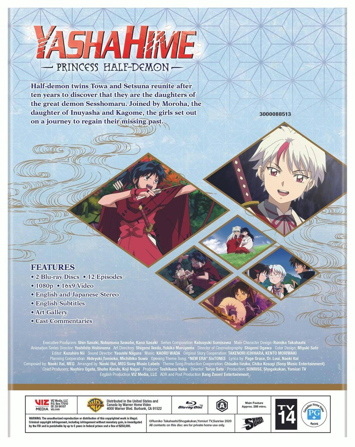 Back. Yashahime: Princess Half-demon - Season 1, Part 1 [Blu-ray].
