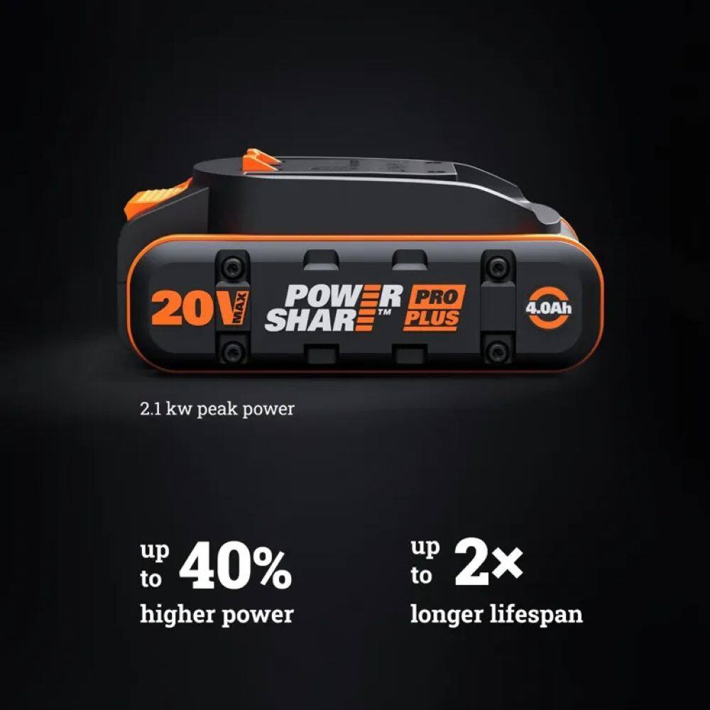 POWER PRO 20V MAX SHAR™ PLUS  
4.0Ah  
2.1 kW peak power  
up to 40% higher power  
up to 2x longer lifespan