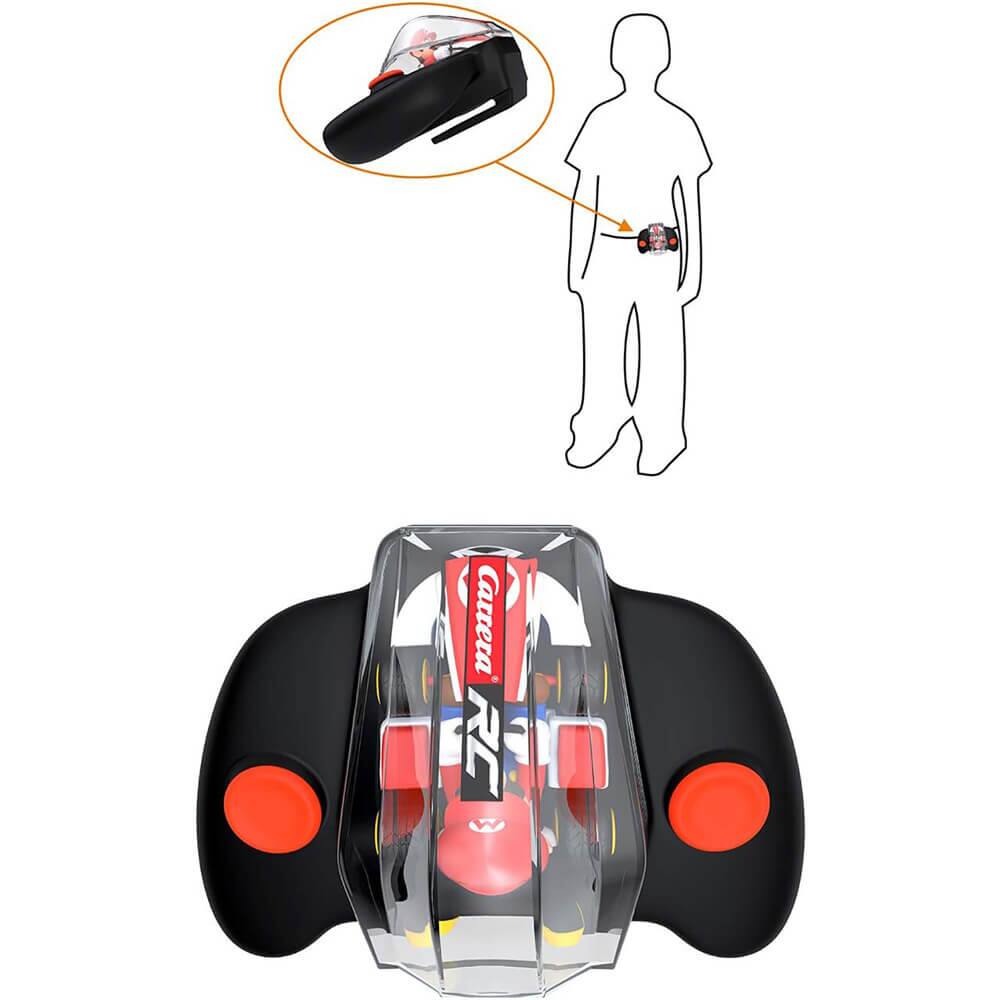 Alt View 2. Carrera - Carrera 370430003 Nintendo Mario Kart Mini RC Remote Control Car - Luigi - Black.