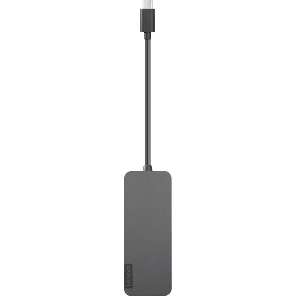 Lenovo - USB-C to 4 Port USB-A Hub - Iron Gray