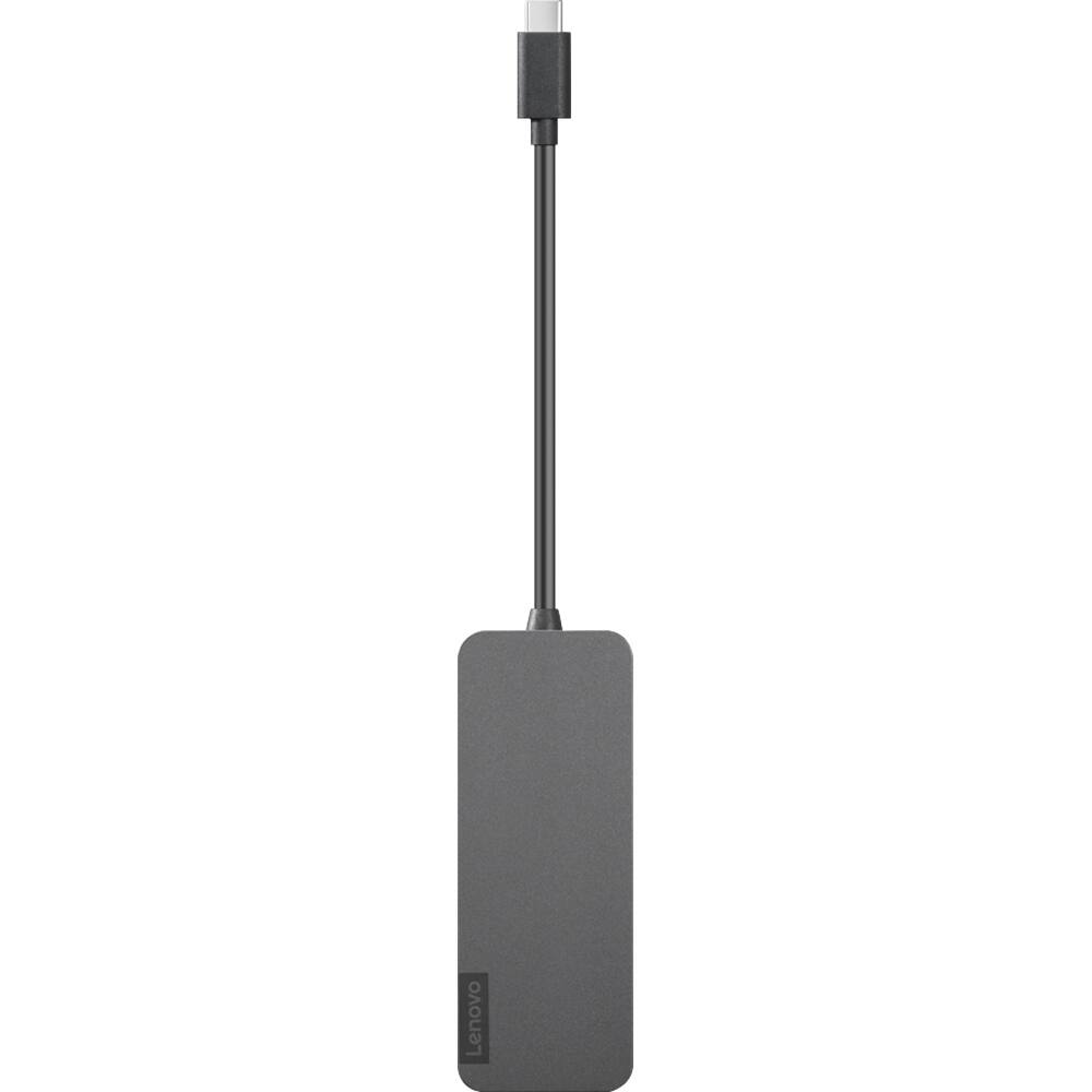 Lenovo - USB-C to 4 Port USB-A Hub - Iron Gray