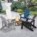 Alt View 9. Costway - Costway Patio HIPS Adirondack Chair with Cup Holder Weather Resistant Outdoor 380 LBS - Black.