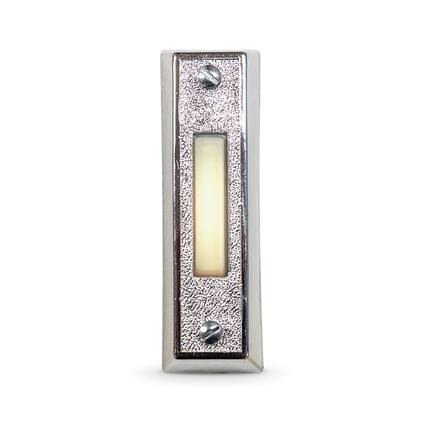 Front. HEATH ZENITH - Heath Zenith Silver Plastic Wired Pushbutton Doorbell.