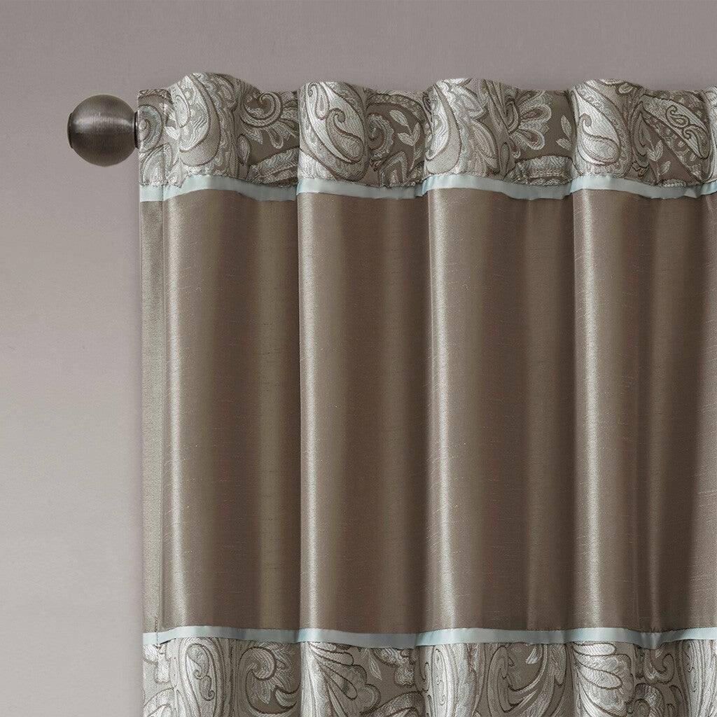 Alt View 10. BreeBe - Jacquard Curtain Panel Pair(2 Pcs Window Panels) - Brown Multi.