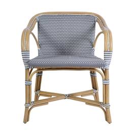 Butler Specialty - Portofino 18.75 in. Seat Height Rattan Arm Chair - Gray And White