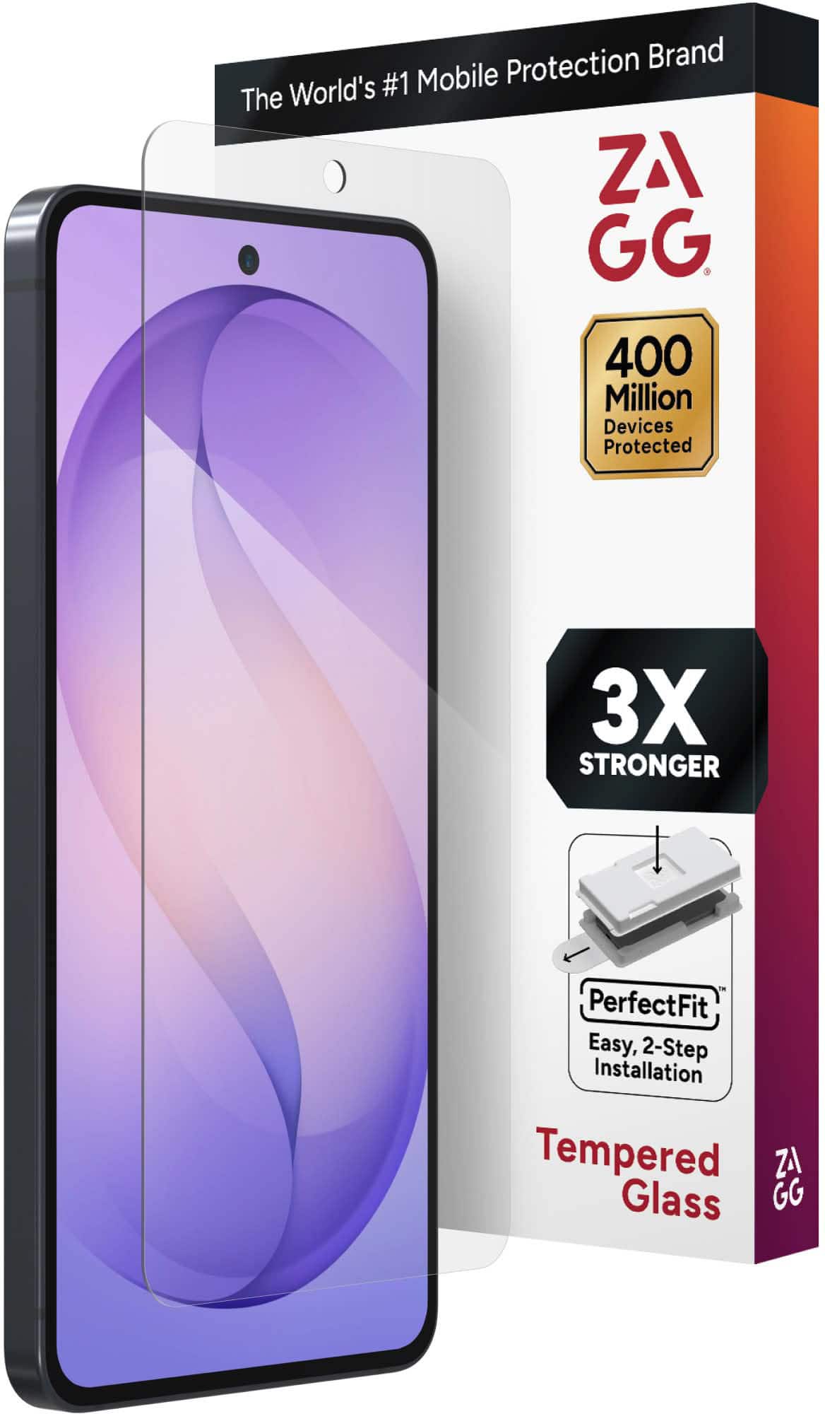 ZAGG - Glass+ Defense Screen Protector for Samsung Galaxy S26 - Clear
