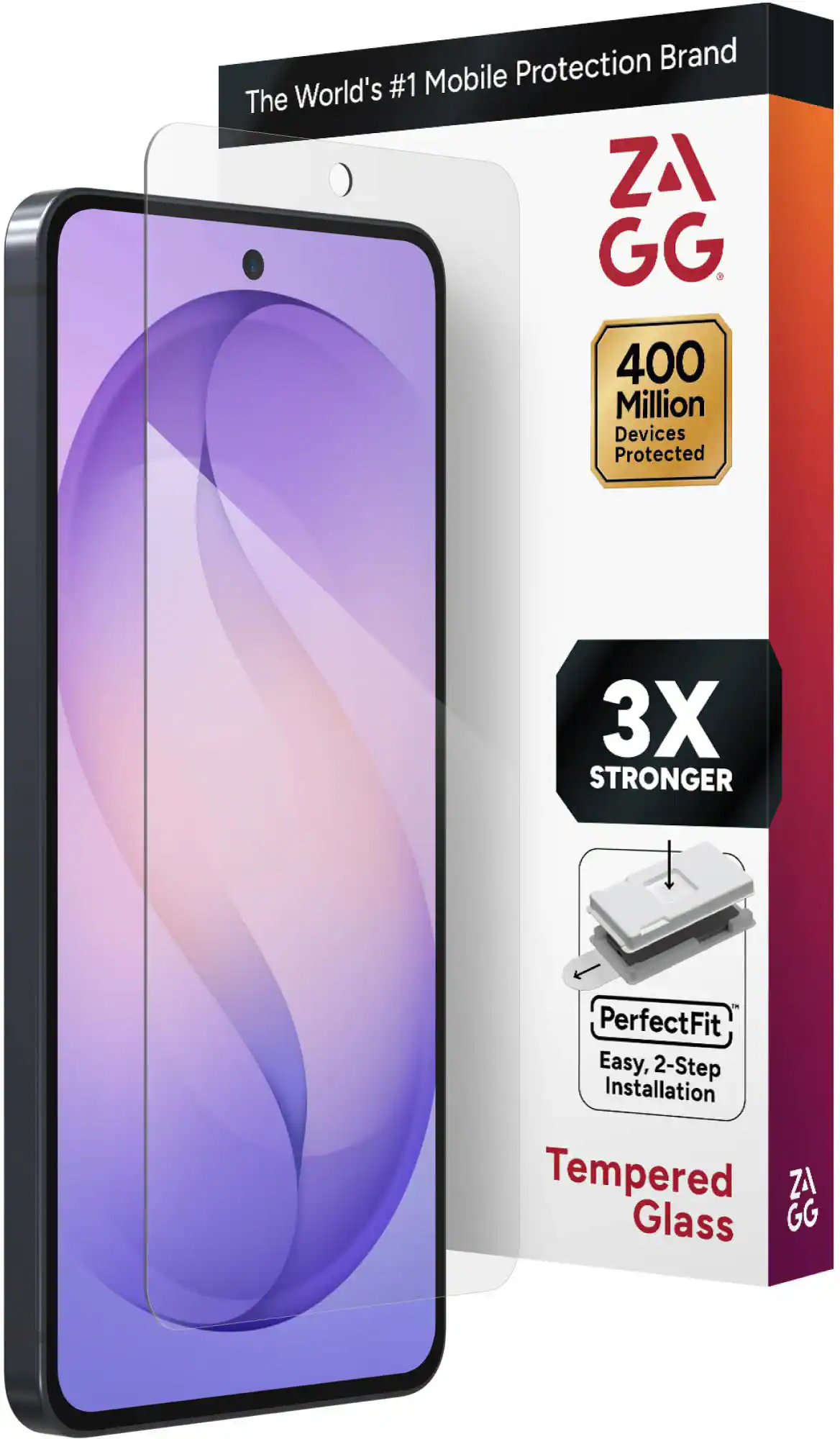 ZAGG - Glass+ Defense Screen Protector for Samsung Galaxy S26 - Clear
