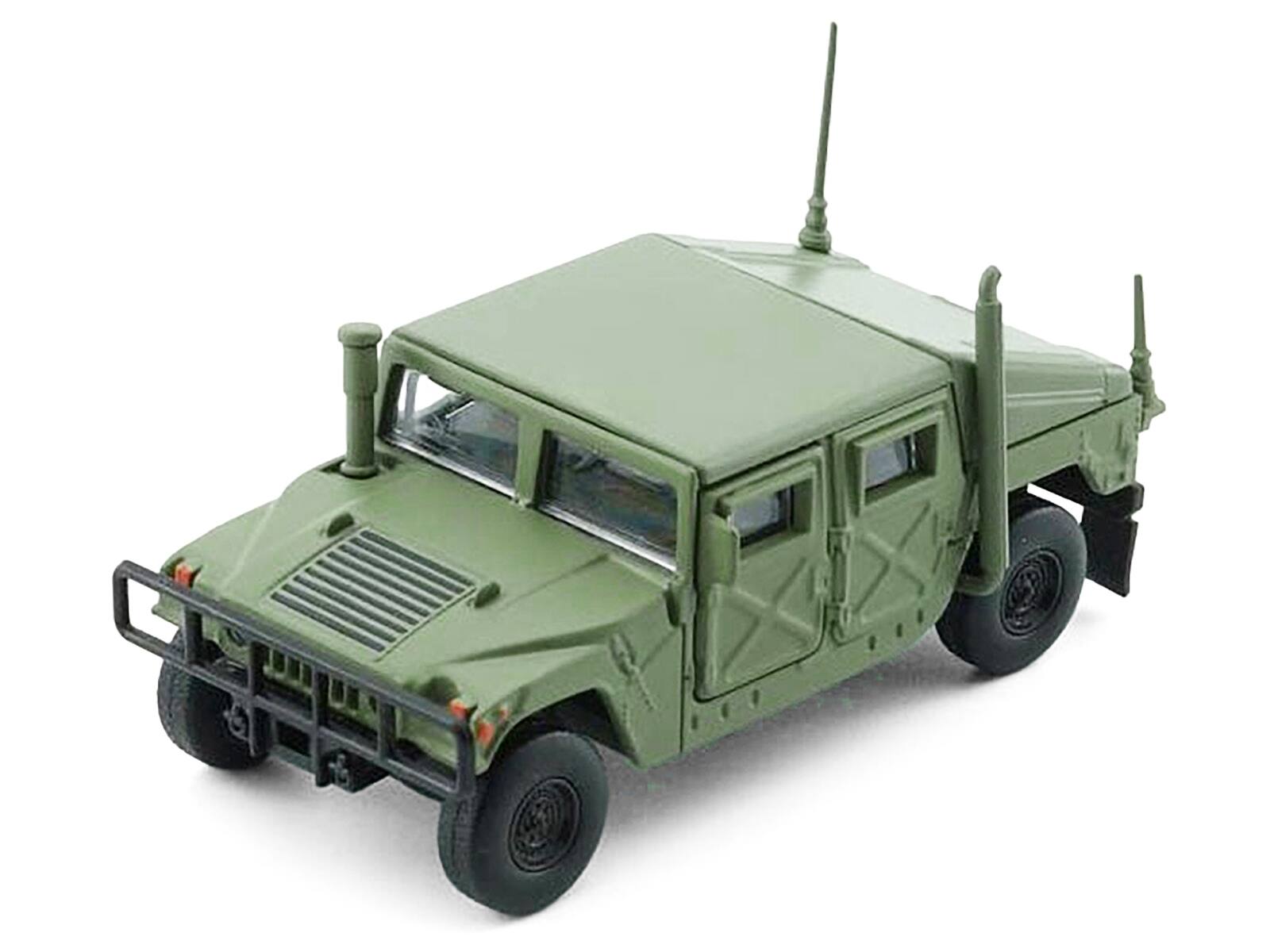 Left. BM Creations - HUMVEE 4-CT Military Vehicle Olive Green with Alternative Tops 1/64 Diecast Model Car by BM Creations - Olive Green.