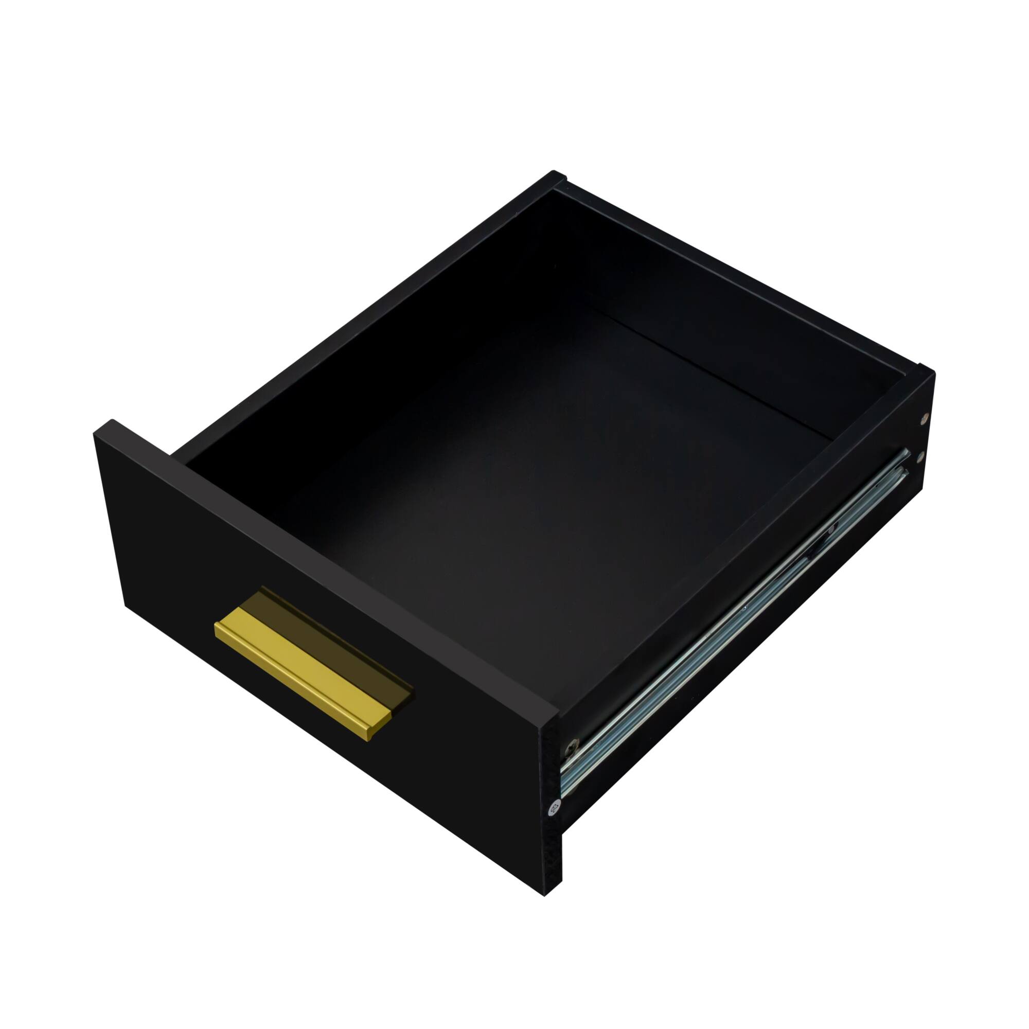 Alt View 4. APRILSOUL - Makeup Vanity Set with Mirror Dresser Table with Nightstand with 4 Drawers - Black.