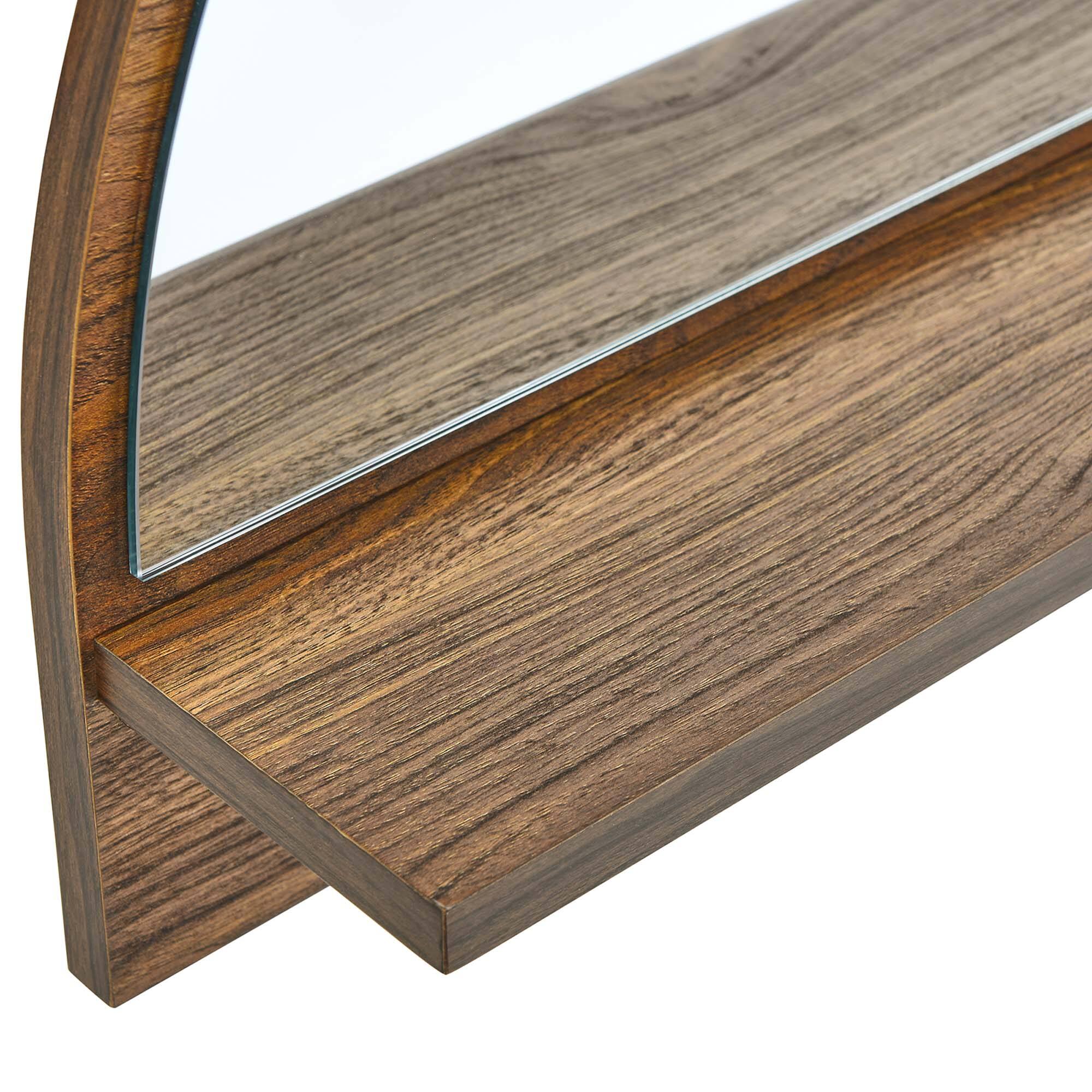 Alt View 4. Modway - Moonbeam Arched Mirror by Modway - Walnut.