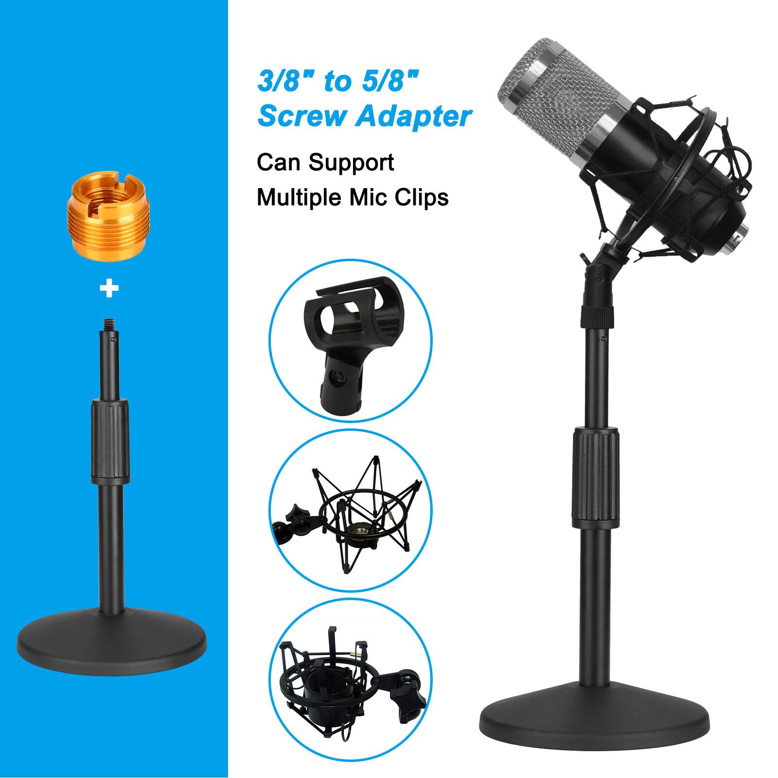 3/8" to 5/8" Screw Adapter
Can Support Multiple Mic Clips