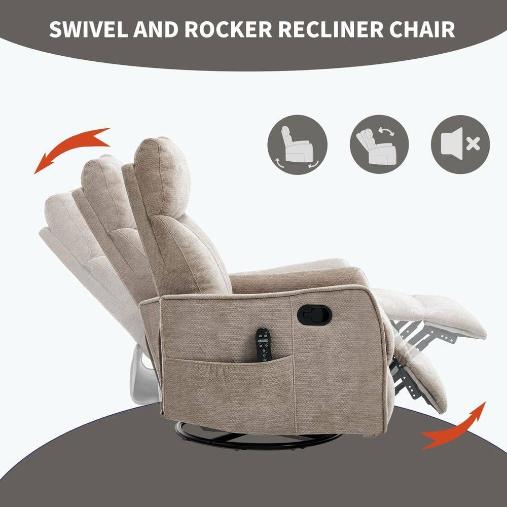 SWIVEL AND ROCKER RECLINER CHAIR