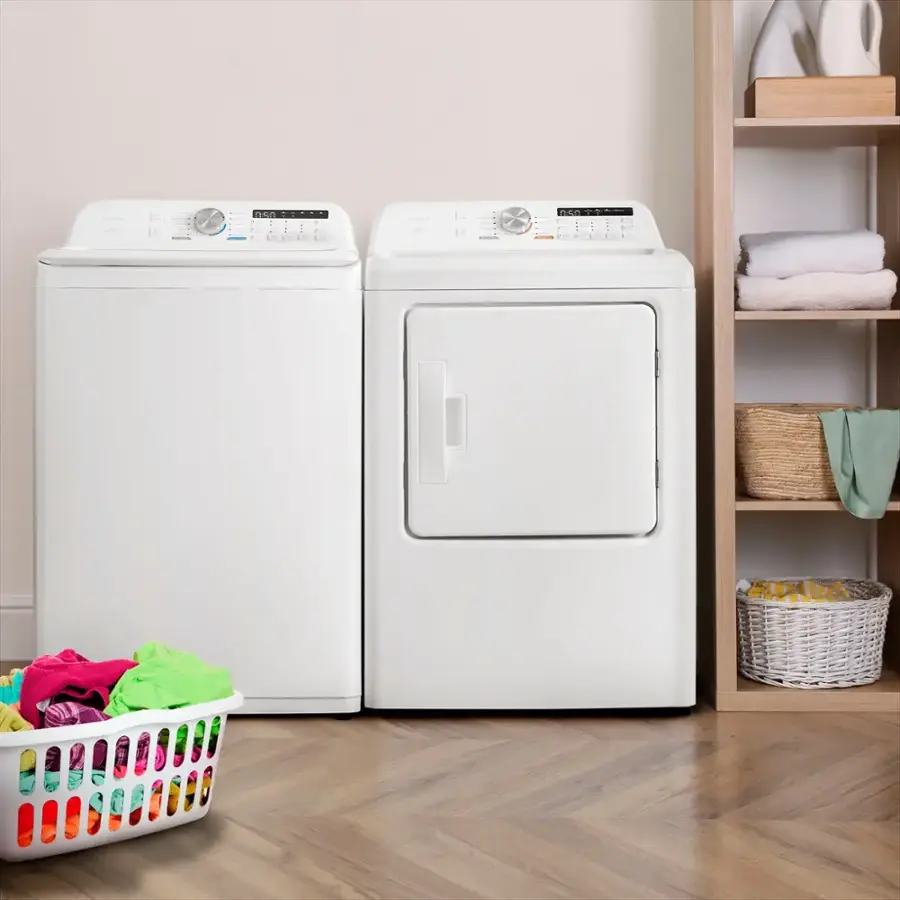 Alt View 7. Insignia™ - 7 Cu. Ft. Electric Dryer with Sensor Dry - White.