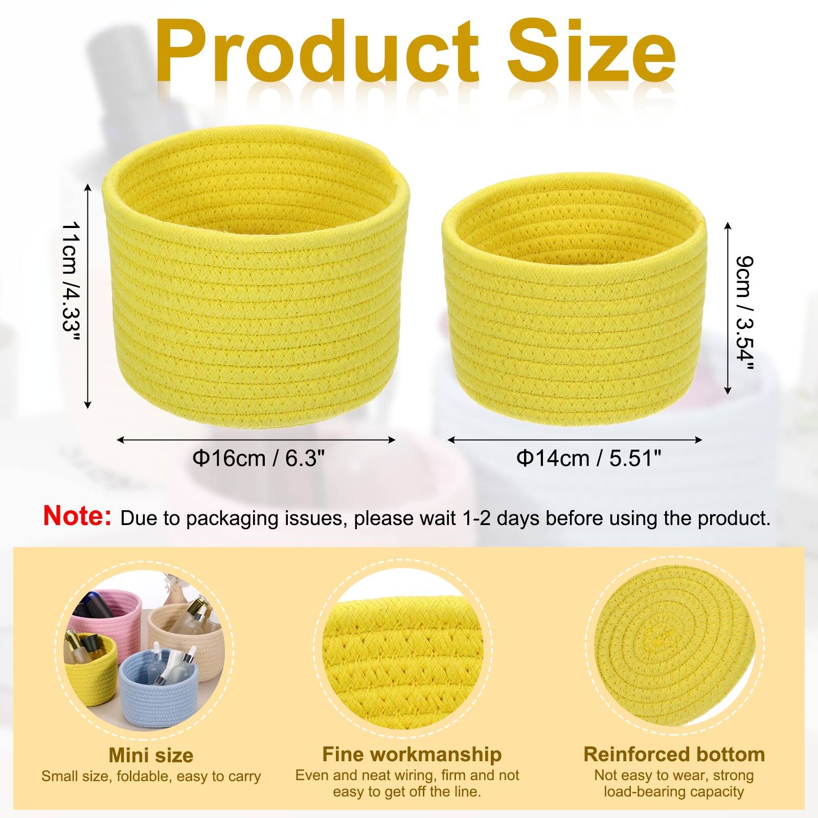 Product Size

Hodder azI8

11cm / 4.33"  
9cm / 3.54"  
16cm / 6.3"  
14cm / 5.51"  

Note: Due to packaging issues, please wait 1-2 days before using the product.

Mini size  
Small size, foldable, easy to carry

Fine workmanship  
Even and neat wiring, firm and not easy to get off the line

Reinforced bottom  
Not easy to wear, strong load-bearing capacity