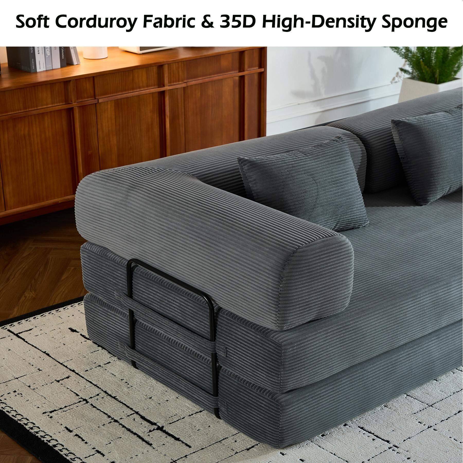 Soft Corduroy Fabric & 35D High-Density Sponge