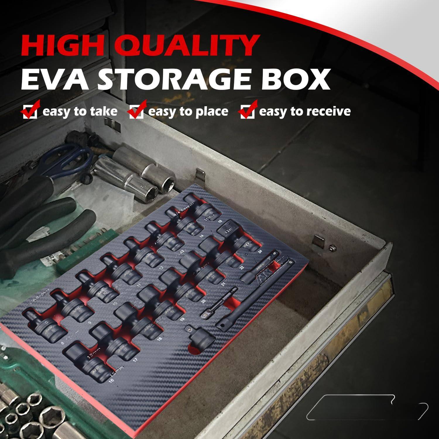 HIGH QUALITY  
EVA STORAGE BOX  

- easy to take  
- easy to place  
- easy to receive