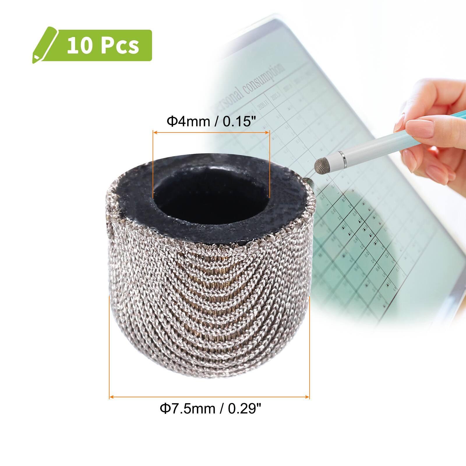 10 Pcs consumption Lise personal 300L11  
Φ4mm / 0.15"  
Φ7.5mm / 0.29"