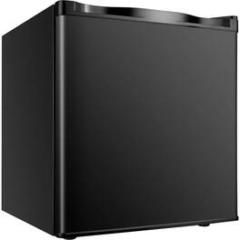 SIMZLIFE - 1.1 Cu.Ft Mini Upright Freezer-Low Noise Fridge with Reversible Single Door, Adjustable Temperature Control & 2 Shelves - Black