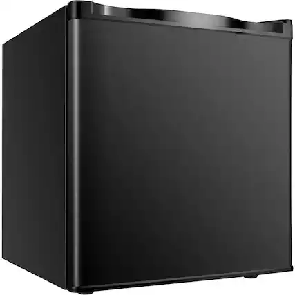 Front. SIMZLIFE - 1.1 Cu.Ft Mini Upright Freezer-Low Noise Fridge with Reversible Single Door, Adjustable Temperature Control & 2 Shelves - black.