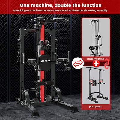 Pooboo Pull Up Bar Power Tower Dip Station,Cable Machine Pooboo Pull Up Bar Power Tower Dip Station,Cable Machine