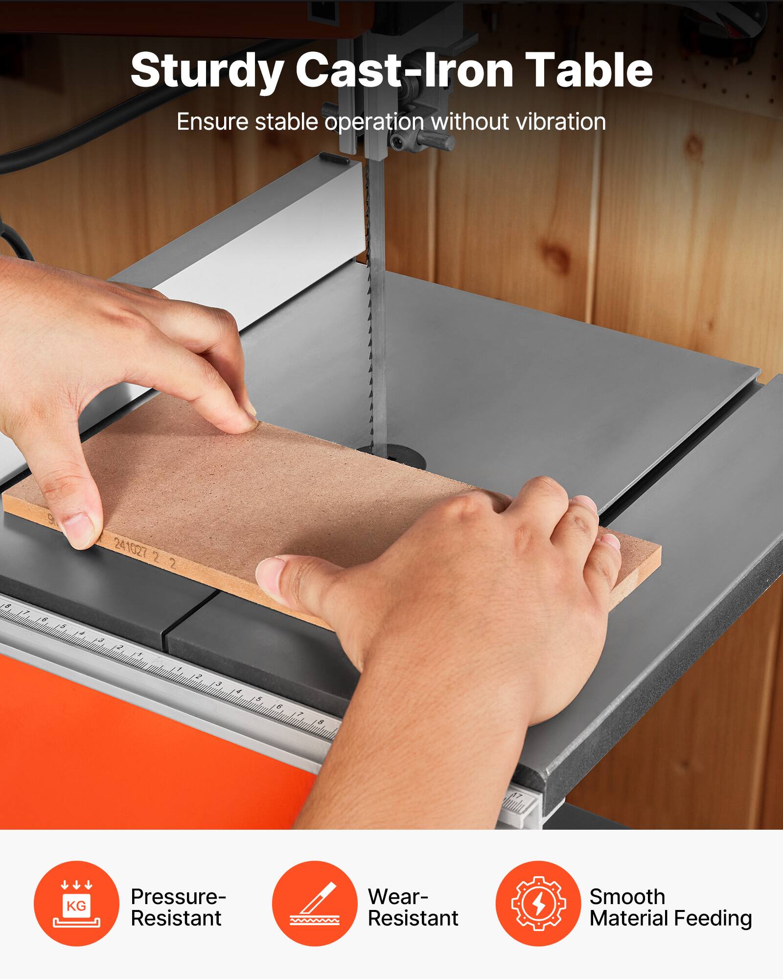 Sturdy Cast-Iron Table  
Ensure stable operation without vibration  

241027 2 2  
7  

2  
11  
2  
3  
4  
S  
12  
7  
8  
KG  

Pressure-Resistant  
Wear-Resistant  
Smooth Material Feeding