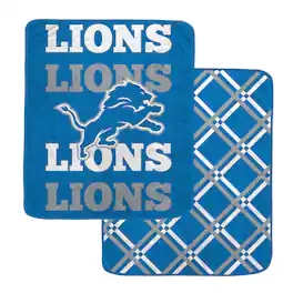 Pegasus - Detroit Lions 50" x 60" Repeat Refresh Double-Sided Diamond Back Ultra Cozy Blanket - Multicolor