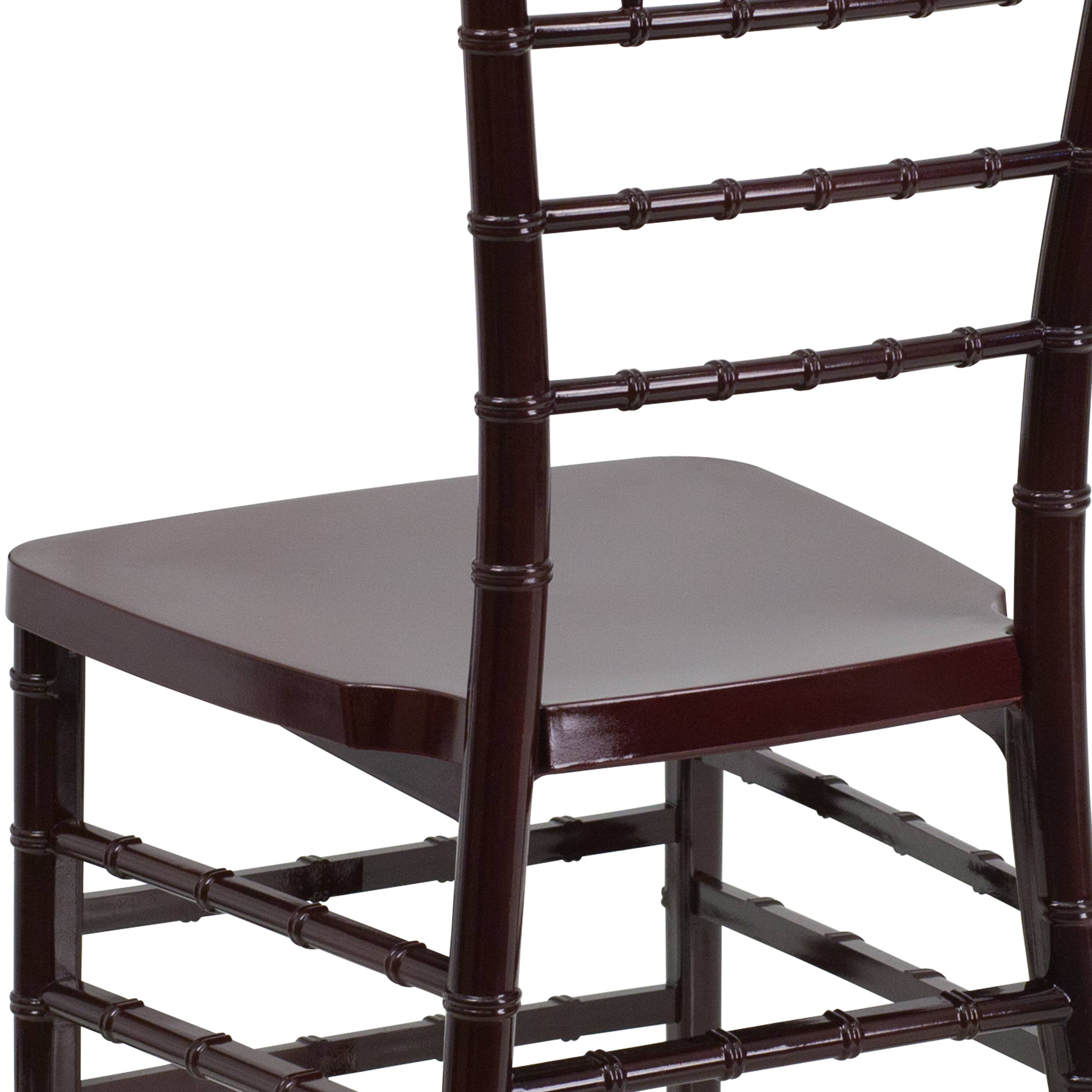 Alt View 8. Emma + Oliver - Wedding & Event Resin Stacking Chiavari Dining Chair - Mahogany.