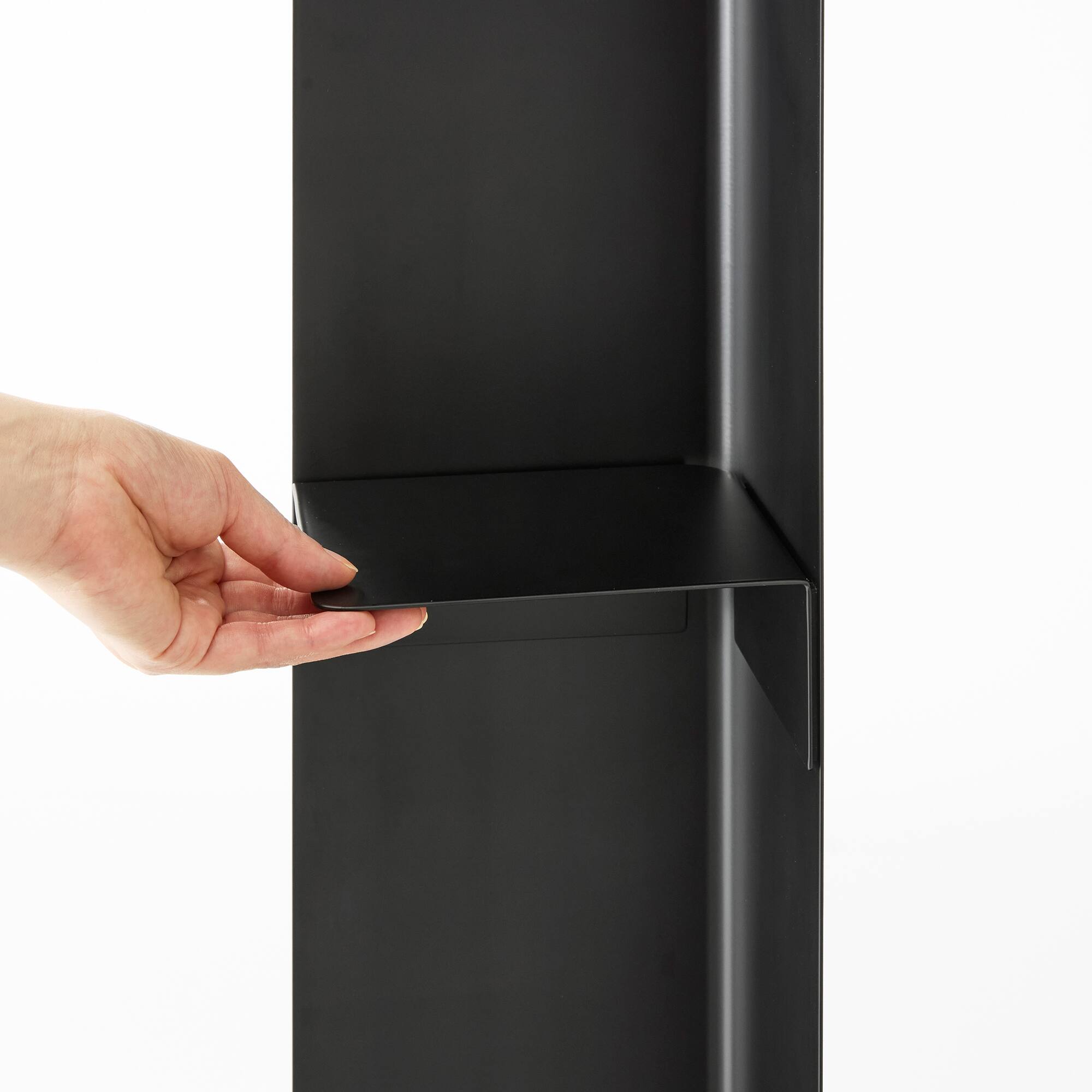 Back. Yamazaki Home - Rolling Bathroom Organizer - Steel - Black.