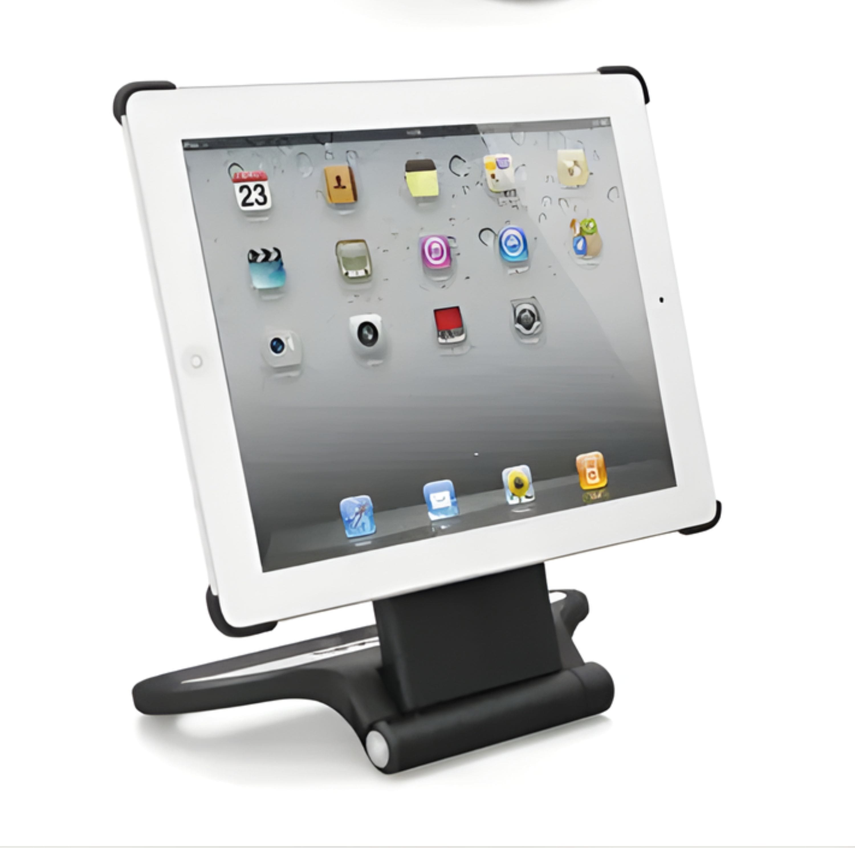 Kitcheniva - Adjustable 360 iPad Stand With Stable Base And Perfect Viewing Position - Black