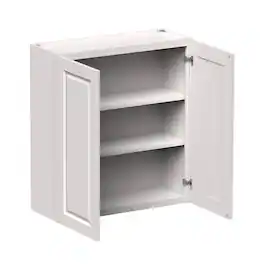 Boyel Living - 33-in W x 36-in H x 12-in D Shaker RTA Kitchen Wall Cabinet with Soft-Close Doors - Glacier White