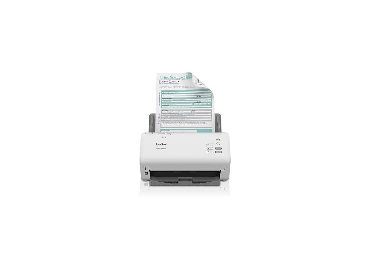 Brother - ADS4300N Dual CIS 600 x 600 dpi Sheet Fed Professional Desktop Scanner - false