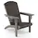 Front. Costway - Patio Adirondack Chair with Rattan Padded Seat Wide Armrests & Hidden Cupholder - Gray,Mix Brown.