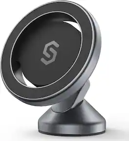 Syncwire - Adjustable Magnetic Car Mount for MagSafe, Compact 360° Rotating Stick-On Phone Holder for Dashboard - Space Gray