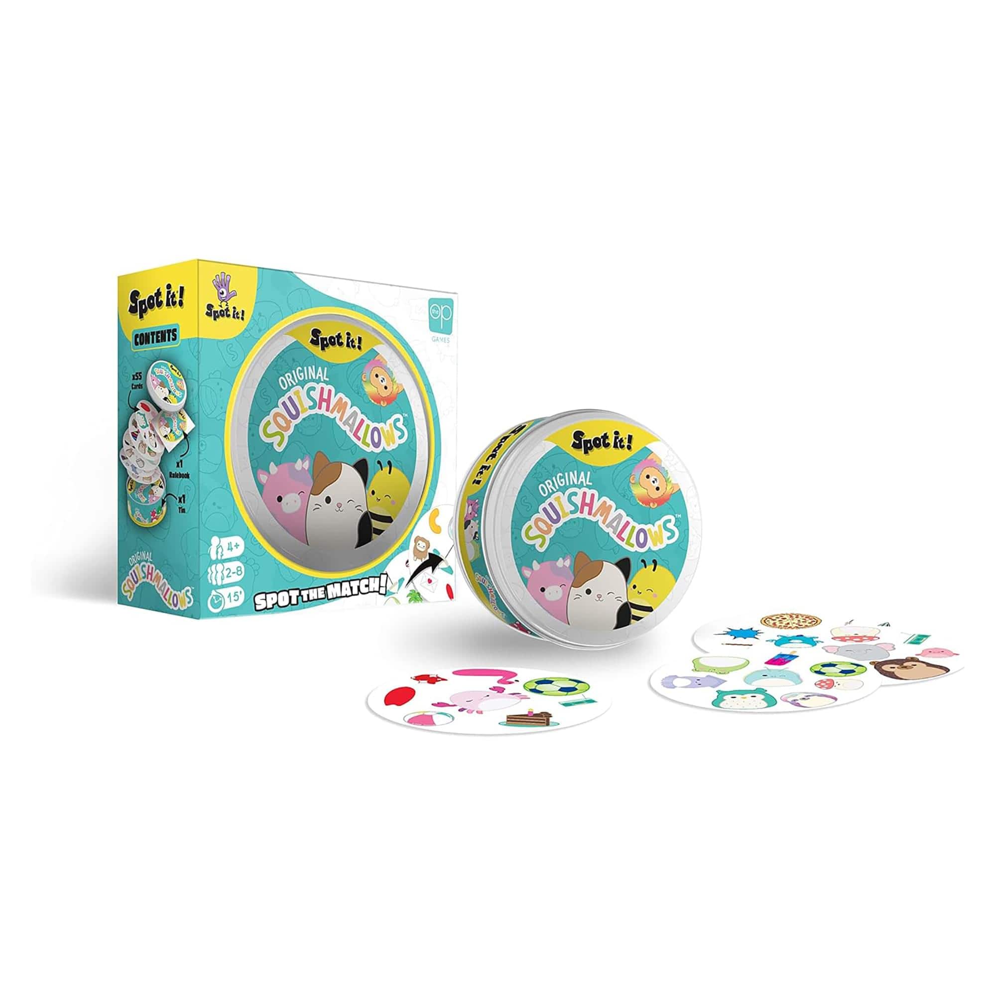 USAoploy - Squishmallows Spot It Card Game - Blue