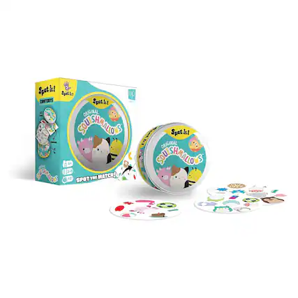 Spot it!
CONTENTS
Spot it!
ORIGINAL
SOUSHMALLOWS
Spot it!
ORIGINAL
SOUSHMALLOWS
4+
2-8
15'
SPOT THE MATCH!