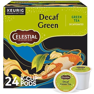 Celestial Seasonings - Decaf Green Tea with Tea, 0.9 oz. Keurig K-Cup Pods, 24/Box